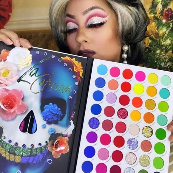 La Catrina Makeup Pallet Colorful 54 Color,Afflano Large High Eyeshadow Palette - Picture 2 of 6